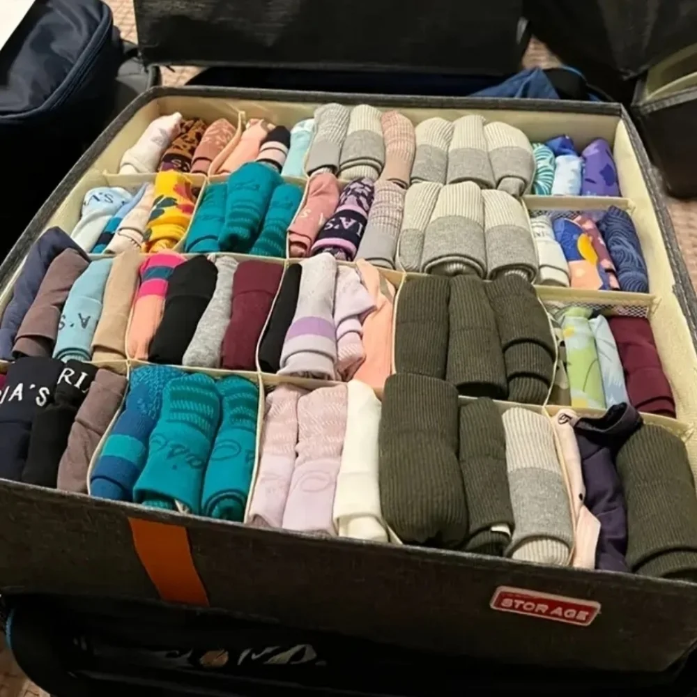 Underwear Drawer Storage Box With Grids. 20 Grid Socks, Tank Tops, Underwear